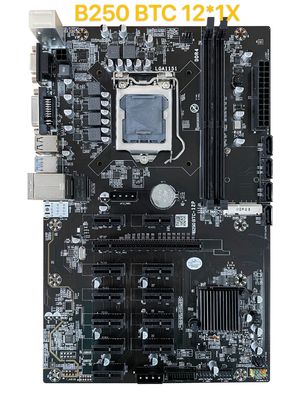 B250 Mining Motherboard BTC 12*1X PC1-E16X LGA 1151 DDR4 SATA3.0 Unterstützung